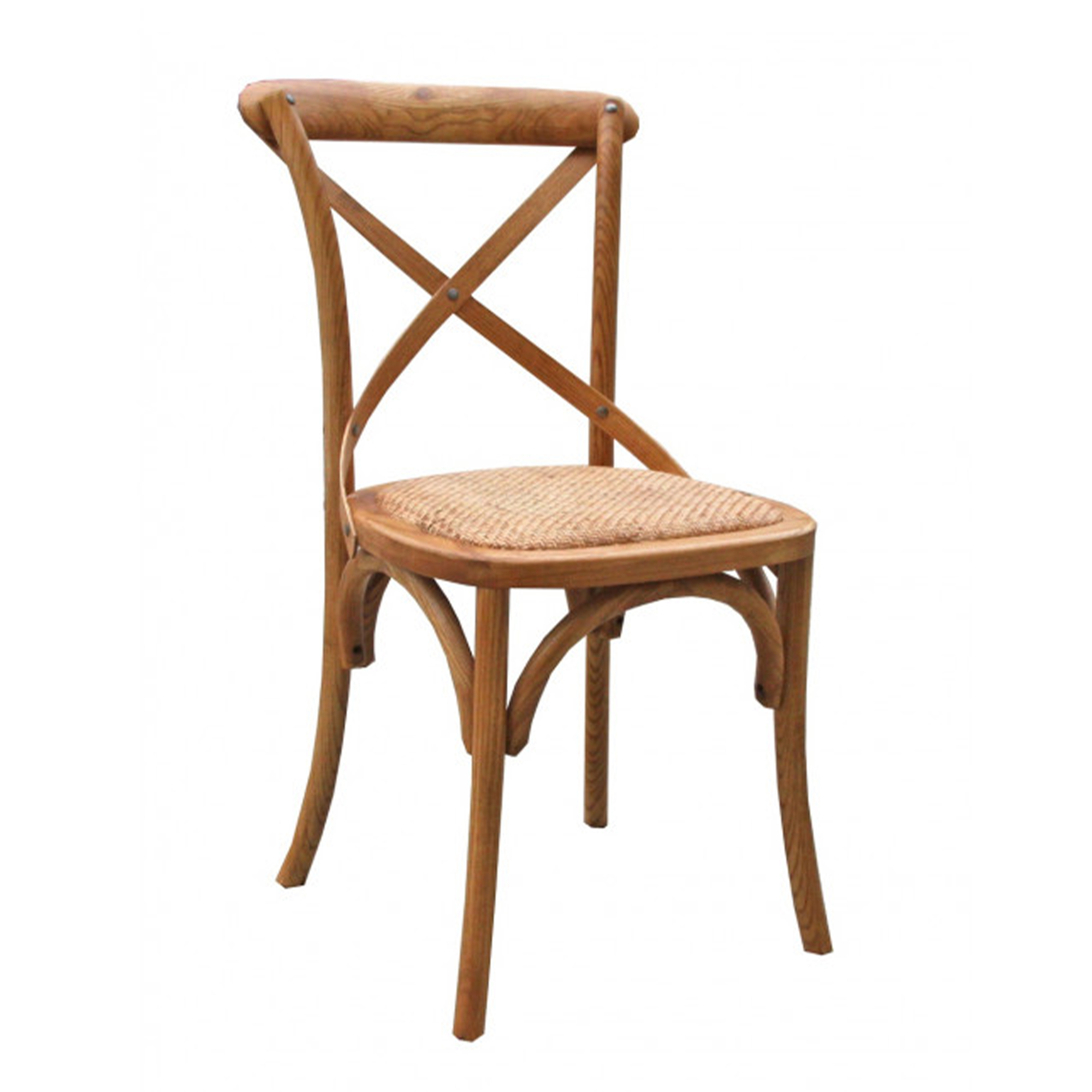 Oak cross store back chair