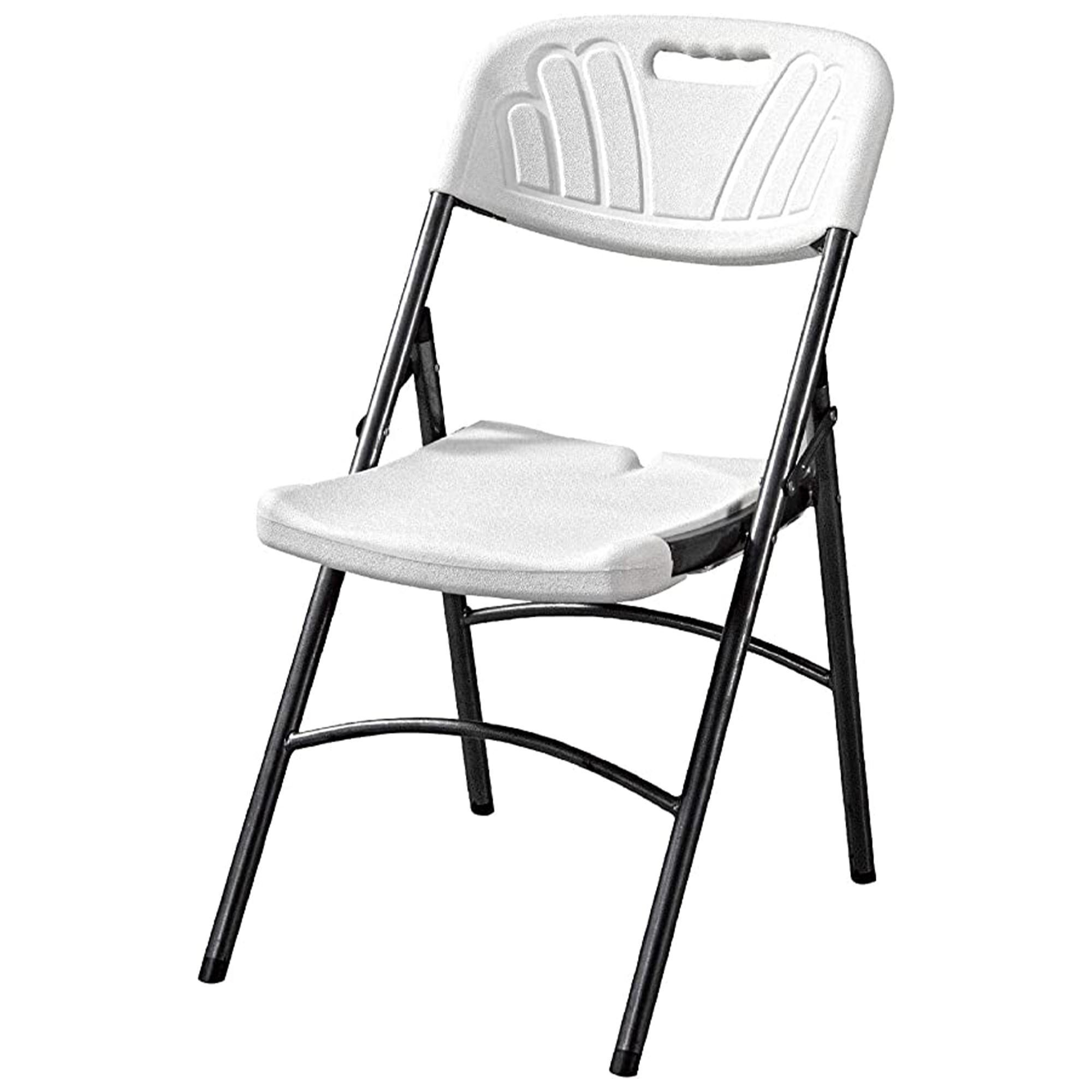 White folding outlet dining chairs